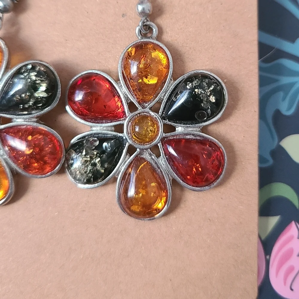 SALE! Retro Resin Flower Earrings
